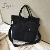 Ingvn - Canvas Bags for Women Handbag Shoulder Bag Large Capacity Solid Color Totes Shopper Bags Casual Female Cross Body Bags
