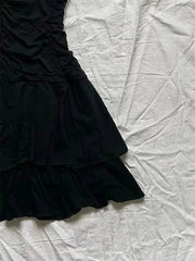 Punk Sexy Dresses Women Clothes Summer Vintage 90s Korea Dress Sweet Girl High Waist Slim Gothic Harajuku Y2k Short Halter Dress