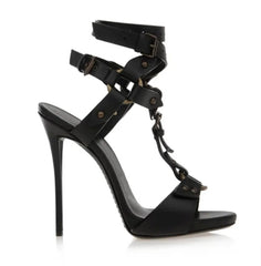 Ingvn - Sexy Circle Cross Strappy Gladiator Sandals Stiletto High Heel Ankle Strap Buckle Shoes Women Open Toe Summer Dress Sandalias