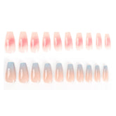 24Pcs/Box Sweet Short Round/Point Head False Nail Art Full Cover Detachable Artificial Fake Nails Ballerina Press on Nails Tips
