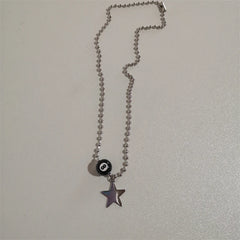 Korean Fashion Chains Star Pendant Necklaces Punk Aesthetic Jewelry Boho Necklace for Women Goth Jewelry Y2K Grunge Rock