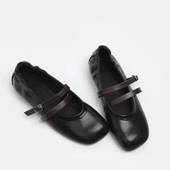 Ingvn Fashion Patent Leather Mary Janes Women Ballet Flats Comfortable Soft Sole Elastic Band Walking Loafers Casual Girls Dance Shoes