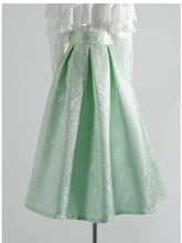 Ingvn Spring French Hepburn Style Elegant Fashion Jacquard Skirts High Waist Slim A-line Versatile Commuter Long Skirt for Women