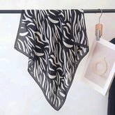 Ingvn 70x70cm Silk Scarf Silk Material Horse Pattern Neck Ties Handkerchief Style Leopard Print Horse Pattern Scarf Summer Season