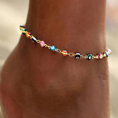 Ingvn 1pc Anklets Bracelets For Women Waterproof Women's Anklets Evil Eye Anklet For Women Anklet Silver Gold