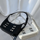 Ingvn - Buttons PU Large Capacity Handbag Shoulder Bag Wallet Korean Y2k Harajuku Style Fashion Cosmetic Storage Bags Woman Bag
