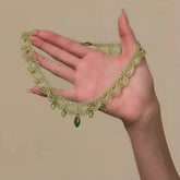 Ingvn Luxurious Rice Bead Palace Style Necklace for Women Exquisite Bohemian Wedding Jewelry