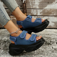Ingvn Summer Women's Buckle Square Toe High Heel Sandals New Punk Gladiator Platform Chunky Heel Sandals for Women Dress Heeled Shoes
