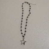 Korean Fashion Chains Star Pendant Necklaces Punk Aesthetic Jewelry Boho Necklace for Women Goth Jewelry Y2K Grunge Rock