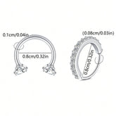 Ingvn Stainless Steel Nose Hoop Ring Horseshoe Nose Ring, 18G Zirconia Nose Rings Septum Lip Eyebrow Helix Daith Ear Piercing Jewelry