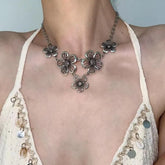 Ingvn Bohemian Accessories Patchwork Flowers Pendant Necklaces Korean Fashion Necklace Women Punk Jewelry Vintage Choker