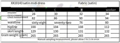 Ingvn Autumn Satin Texture Sleeveless Midi Dress Round Neck Fashion Evening Dress