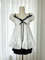 Ingvn Kawaii Harajuku 3 Piece Set Women Gothic Lolita Lace Shirt Slim Y2K Skirt Aesthetic Korean Fashion Suit Chic