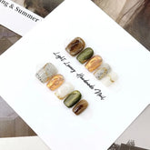 Ingvn 10pcs Handmade Short High Quality Press on Nails with Tools Artificial Realistic Fake Nails Acrylic False Nails for Gluing