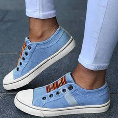 Ingvn Women's Vulcanize Shoes Low-cut Trainers Canvas Flat Shoes Women Casual Vulcanize Shoes New Women Summer Autumn Sneakers Ladies