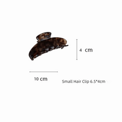Ingvn New Caramel Color Hair Claw Clip Large Decorative Barrette Leopard Print French Retro Hairpin Women