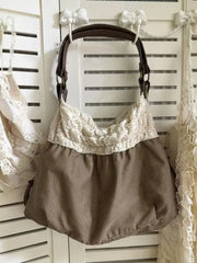 Ingvn - Polka Dot Large Capacity Bag Sweet Lace Shoulder Bags Tote Bolsos mujer Spacious Durable Bolsa Fashionable Bolso Bolsas