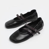 Ingvn Fashion Patent Leather Mary Janes Women Ballet Flats Comfortable Soft Sole Elastic Band Walking Loafers Casual Girls Dance Shoes