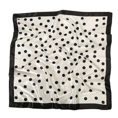 Ingvn Fashion Silk Satin Dot Print Square Scarf 90cm Luxury Silk Scarf Dot Pattern Neckerchief Shawl Women