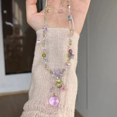 Ingvn Korean Romantic Clavicle Chain Necklace Drop Beaded for Beach Trips Dating Daily Commuting - Original Stylish Accessory