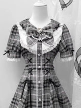 Ingvn Sweet Bow Slim Shorts Set Women Subcultural Y2k E-girls Mini Dress Tops Lolita Japanese Style Fashion Plaid Dress Suit Chic