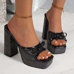 Ingvn Super High Heel Female High Thick Heel Outside Wear Sandals and Slippers Waterproof Platform Sexy Slippers