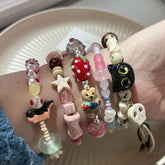 Ingvn New Cute Geometry Star Conch Ceramic Glass Acrylic Beaded Bracelet Girl Kpop Aesthetic Charm Jewelry Y2K Marine Accessories
