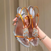 Ingvn New Women's Stiletto Heel Sandals Open Toe Ankle Strap Party Elegant Prom Sandals