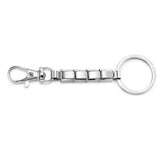 Ingvn New Silver Color Italian Charm Key Chain Stainless Steel Detachable Removable Key Ring DIY Bag Charms Gifts