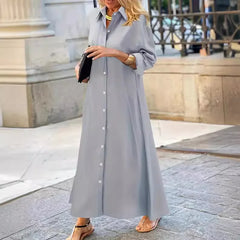 Ingvn New Long Irregular Dress Shirt Collar Twist Button Casual