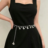 Ingvn Trendy Metal Waist Chains Dress Accessories Elegant Belly Chain Waistband Versatile Advanced Body Jewelry for Women