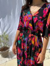 Ingvn Latest Popular Style Women's Fashionable Temperament V-neck Belt Printed Dress Women's Fashionable Multi-color Long Dress