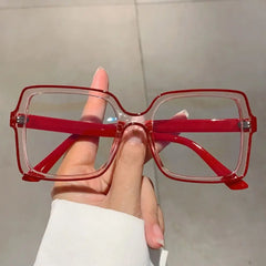Ingvn New PC Material Square Frame Glasses Double Color Unisex Style Anti-blue Light Glasses New Model Optical Eyewear Women Men
