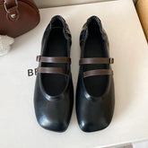 Ingvn Fashion Patent Leather Mary Janes Women Ballet Flats Comfortable Soft Sole Elastic Band Walking Loafers Casual Girls Dance Shoes