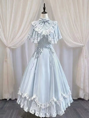 Ingvn Japanese Harajuku Kawaii Y2K Lolita Dress Women High Waist Patchwork Bow Lace Cute E-girl Casual Streetwear Fashion Dress
