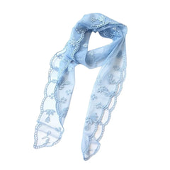 Ingvn Versatile Y2k Long Scarf Narrow Solid Color Floral Lace Scarf Headbands Women