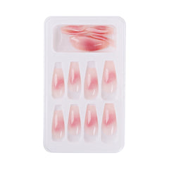 24Pcs/Box Sweet Short Round/Point Head False Nail Art Full Cover Detachable Artificial Fake Nails Ballerina Press on Nails Tips