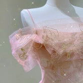 Ingvn Pink Strapl Evening Gown Luxury mat High-End Birthday Host Performance Wear ort Sve Mid-Waist Bodycon Dr