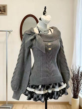 Ingvn Japanese Style Kawaii Set Girls Solid Knitted Sweater Slim Plaid Y2k Mini Skirt Harajuku Fashion Suit Woman Chic