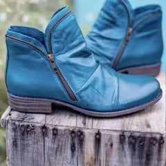 Ingvn Female Western Boots Cowboy Boots Women Plested Women Ankle Boot Pu Leather Shoes Autumn Boots Women Booties Lady Plus Size 43