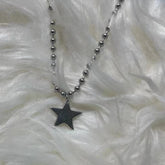 Ingvn Titanium Steel Star Pendant Necklace for Men Women Y2K Hip Hop Cool Hot Girls Beads Chains Choker Korean Fashion Jewelry