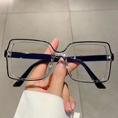 Ingvn New PC Material Square Frame Glasses Double Color Unisex Style Anti-blue Light Glasses New Model Optical Eyewear Women Men