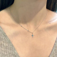 Ingvn Four-Pointed Star Pendent Necklace Simple Girl Clavicle Chain Trendy Girl Choker Fashion Jewelry