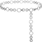 Ingvn Fashion Metal Waist Chain Belt Adjustable Body Link Belts Circular Ladies Fashion Chain for Jeans Dress