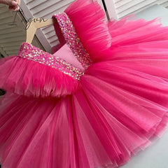 Ingvn - Girls Ruffles Princess Dress For Kids Wedding Elegant Party Tutu Prom Gown Children Birthday Pageant Communion Formal Vestidos