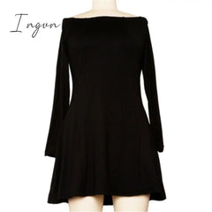 Ingvn - Women Leopard Dresses 2023 Summer Sexy Off Shoulder Bodycon Party Club Dress Leopard Long Sleeve Mini Women Dress Vestido