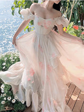 Summer Elegant Beach Floral Fairy Long Dress Women Fashion Boho Evening Party Robe Korean Chic Vestidos Clothing
