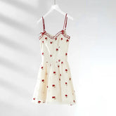 Voguable Summer Woman Korean Fashion Suit Kawaii Floral 2 Piece Dress Set Elegant Short Cardigan Beach Sleeveless Y2k Mini Dress Chic