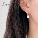 Korean Fashion Geometric Earrings Asymmetric Flower Star Earrings for Women Men Hip Hop Earrings Jewelry Accessories Gift
