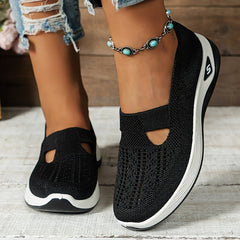 Comfortable Vintage Style Mesh Slip-On Sneakers - Breathable, Lightweight, and Hand Washable Casual Walking Shoes with Rubber Sole, Fabric Insole, and No Embellishment for All-Season Wear - Easy to Clean and Maintain from Tai